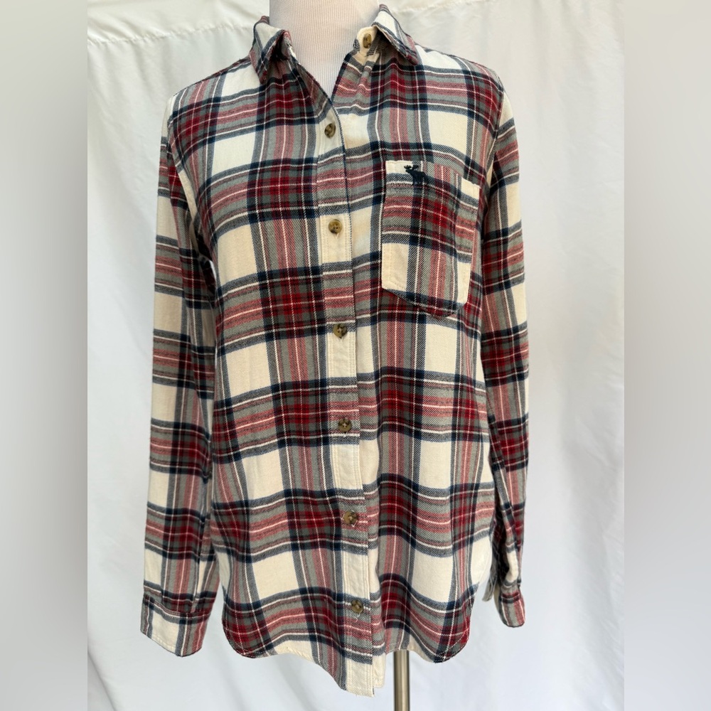 Abercrombie and Fitch Plaid Button-Up Shirt XS